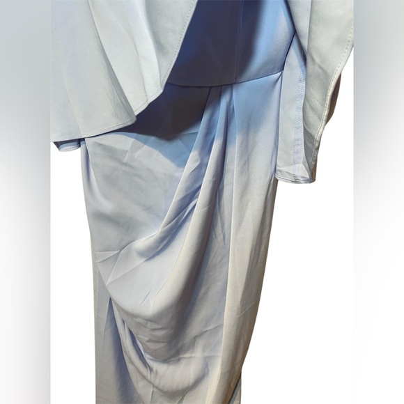 Shona Joy Elegant Sleeveless Flutter Light Blue Dress - Picture 3 of 8